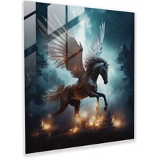 Painted Anarchy Göksel Harikalar Cam Baskı - Uçuşta Pegasus, 30X30