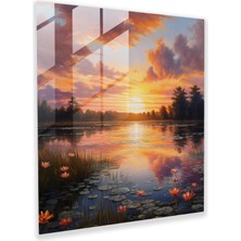 Painted Anarchy Altın Ufuklar Cam Baskı - Ev Dekorasyonu, 50X50