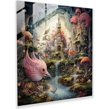 Painted Anarchy Kaprisli Cam Baskı: Efsanevi Düşler - Ev Dekorasyonu Için Büyüleyici Cam Duvar Sanatı, 30X30