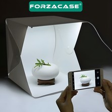 Forzacase 20X20CM Profesyonel Işıklı Taşıma Çantalı Ürün Fotoğraf Çekim Standı - FC629