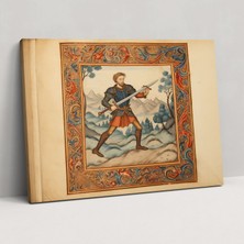 Antik Silahlar Kanvas Tablo - Kılıçlı Iskoç Savaşçısı - Antik Silahlar, Kanvas Tablo, Duvar Tablosu, 50X30