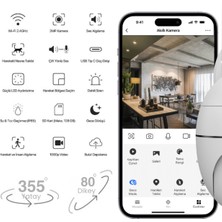 AlGeliyo Fonri Dış Mekan Wi-Fi Güvenlik Kamerası, Hareket Tespit/takibi , 360°, IP65 Su Geçirmez, Renkli Gece Görüşü, Çift Yönlü Ses, Bulut/yerel Depolama, Sesli ve Işıklı Alarm