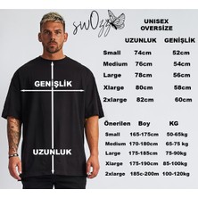 Swozz Baykuş Desenli Ön Baskılı  Oversize Tişört