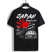 Won Black Japon Baskılı Ithal T-Shirt %96 Pamuk