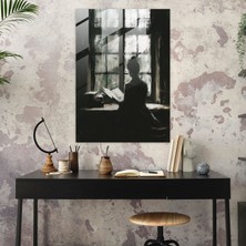 Johannes Vermeer Cam Duvar Sanatı - Mektup Okuyan Kadın - Johannes Vermeer, Cam Duvar Sanatı, Ev Dekorasyonu, Modern Sanat, 60X90