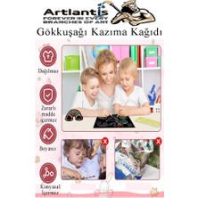 Artlantis Sihirli Gökkuşağı Kazıma Kağıdı A4 5 Yaprak 1 Paket 20 x 30 cm Siyah Sihirli Kağıt Rainbow Paper