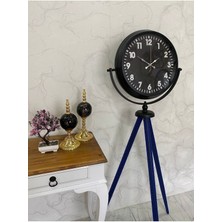 Falez Decor 150 cm Dekoratif Tripod Ayaklı Metal Siyah Saat