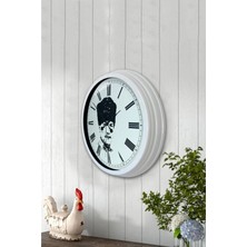 Falez Decor 40 cm Metal   Atatürk Kadranlı Metal Duvar Saati