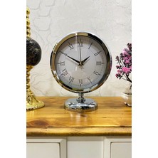 Falez Decor 25X20 cm Krom Metal Masa Saati