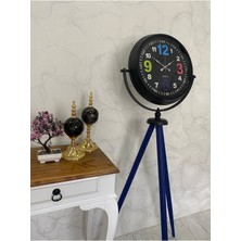 Falez Decor 150 cm Dekoratif Tripod Ayaklı Metal Siyah Saat