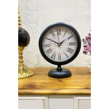 Falez Decor 25X20 cm Siyah Metal Masa Saati