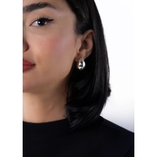 Ycl Jewellery 925 Ayar Gümüş Ay Küpe