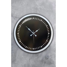 Falez Decor 40 cm Metal Rakamsız Siyah Kadran Modern Dekoratif Lüks Duvar Saati