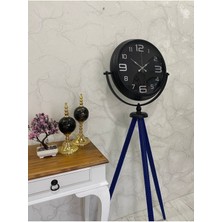 Falez Decor 150 cm Dekoratif Tripod Ayaklı Metal Siyah Saat