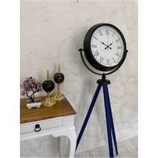 Falez Decor 150 cm Dekoratif Tripod Ayaklı Metal Siyah Saat