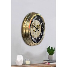 Falez Decor 40 cm Metal Arapça-Farsça Rakamlı Dünya Haritası Kadranlı Modern Dekoratif Lüks Duvar Saati