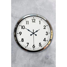 Falez Decor 40 cm Modern Düz Kadran Metal Klasik Lüks Duvar Saati