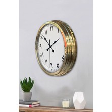 Falez Decor 40 cm Metal Arapça-Farsça Rakam Kadranlı Klasik Modern Duvar Saati