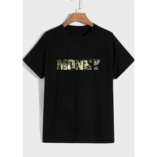 Won Black Cash Baskılı Ithal T-Shirt %96 Pamuk