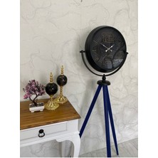 Falez Decor 150 cm Dekoratif Tripod Ayaklı Metal Siyah Saat