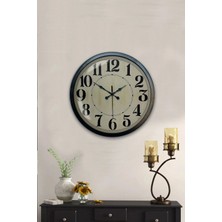 Falez Decor 40 cm Metal Sarı Kadran Modern Dekoratif Lüks Duvar Saati