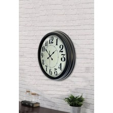 Falez Decor 40 cm Metal Sarı Kadran Modern Dekoratif Lüks Duvar Saati