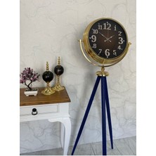 Falez Decor 150 cm Dekoratif Tripod Ayaklı Metal Gold Kaplama Saat
