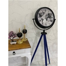 Falez Decor 150 cm Dekoratif Tripod Ayaklı Metal Siyah Saat
