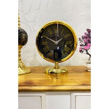 Falez Decor 25X20 cm Gold Metal Masa Saati