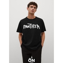 Won Black Panter Baskılı Ithal T-Shirt %96 Pamuk Owersize