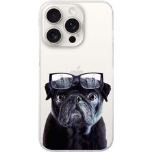 Printify Apple iPhone 15 Pro Max ile Uyumlu Köpek 3 Kamera Korumalı Şeffaf Kılıf