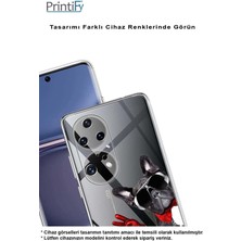 Printify Xiaomi Mi 10 T Pro ile Uyumlu Köpek 2 Kamera Korumalı Şeffaf Kılıf