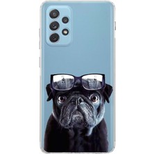 Printify Samsung Galaxy A53 ile Uyumlu Köpek 3 Kamera Korumalı Şeffaf Kılıf