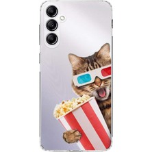 Printify Samsung Galaxy A24 ile Uyumlu Kedi 1 Kamera Korumalı Şeffaf Kılıf