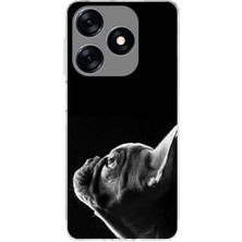 Printify Tecno Spark 10C ile Uyumlu Köpek 1 Kamera Korumalı Şeffaf Kılıf