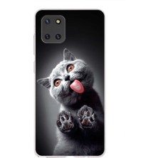 Printify Samsung Galaxy Note 10 Lite ile Uyumlu Kedi 2 Kamera Korumalı Şeffaf Kılıf