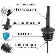 TheBRo 2 Adet Mat Siyah Metal Paslanmaz Çelik Şişe Dökücü-Şişe Tıpası-Şişe Ucu