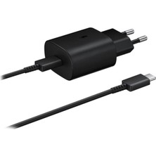 Easy Tekno Ithalatçı Garantili Samsung Note 10-S10-A70-A80-A90 25W Şarj Cihazı Aleti Siyah Siyah USB Type C 2