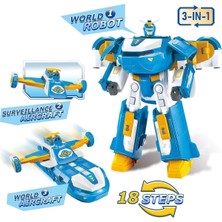 Nessi World Smilechild Harika Kanatlar World Aircraft 3in1 Sesli ve Işıklı Transforming Robota Dönüşen Uçak Oyun Seti - Mini Flyer Jett