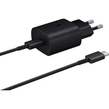 Easy Tekno Siyah Galaxy M14 5g Fast Charging 25W Type-C Çıkışlı Kablolu Şarj Aleti Siyah(Samsung Türkiye Gara