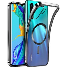 Teknomoda Huawei Mate 40 Pro Kılıf Kamera Lens Korumalı Renkli Magsafe Şeffaf Silikon