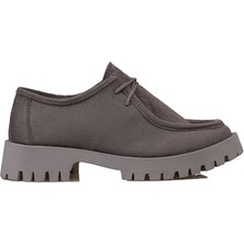 Trend Adımlar Füme Elegans Suede Kadın Oxford Ayakkabı