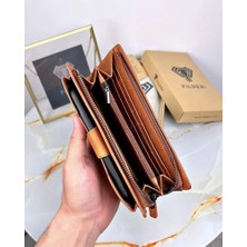 Fil Deri Büyük Cüzdan Telefon Bölmeli