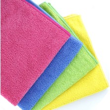 Avrupa Tex 40 cm x40 cm Microfiber Temizlik Bezi - 12'li Paket 4 Renk