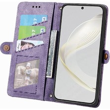 Mellow Shop Huawei Nova 11 Için Flip Case Deri Kılıf Cüzdan Kapak Kapak Basit (Yurt Dışından)