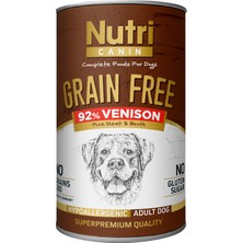 Nutri Canin Nc %92 Geyik Etli  400gr Tahılsız Yaş Köpek Maması 1 Adet