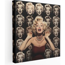 Painted Anarchy Marilyn Monroe Kolaj Kanvas Tablo - Marilyn Monroe, Ikonik Pozlar, Kanvas Tablo, Ifadeler, 30X30