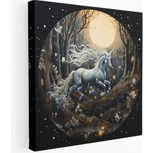 Painted Anarchy Mehtaplı Tek Boynuzlu At Kanvas Tablo, 30X30