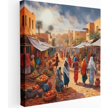 Painted Anarchy Marakeş Pazarı Kanvas Tablo, 30X30