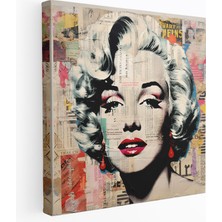 Painted Anarchy Marilyn Monroe Kanvas Tablo - Vintage Gazete Kolajı Duvar Tablosu - Marilyn Monroe, Kanvas Tablo, Marilyn Monroe, Duvar Dekorasyonu, 30X30